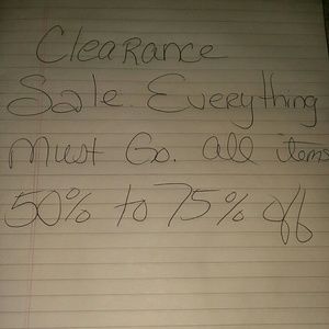 Everything must go clothes only